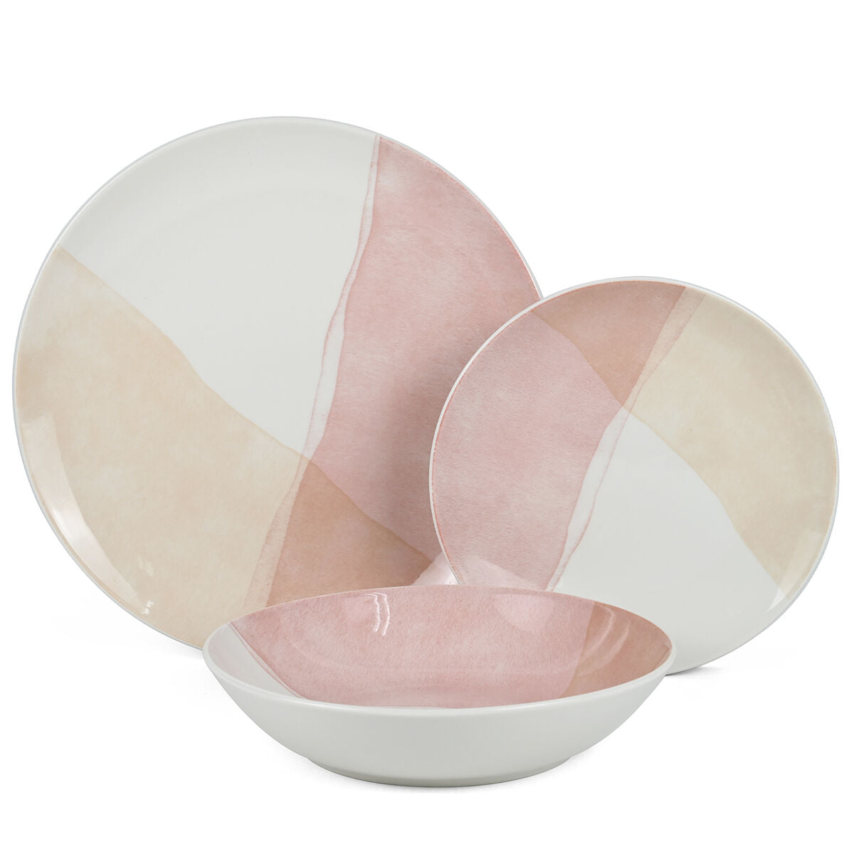 Tableware Alexandra House Living Pink Porcelain 27 x 1 x 27 cm Alexandra House Living