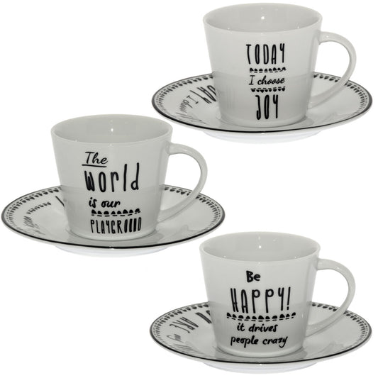 6 Piece Coffee Cup Set Alexandra House Living Porcelain Alexandra House Living