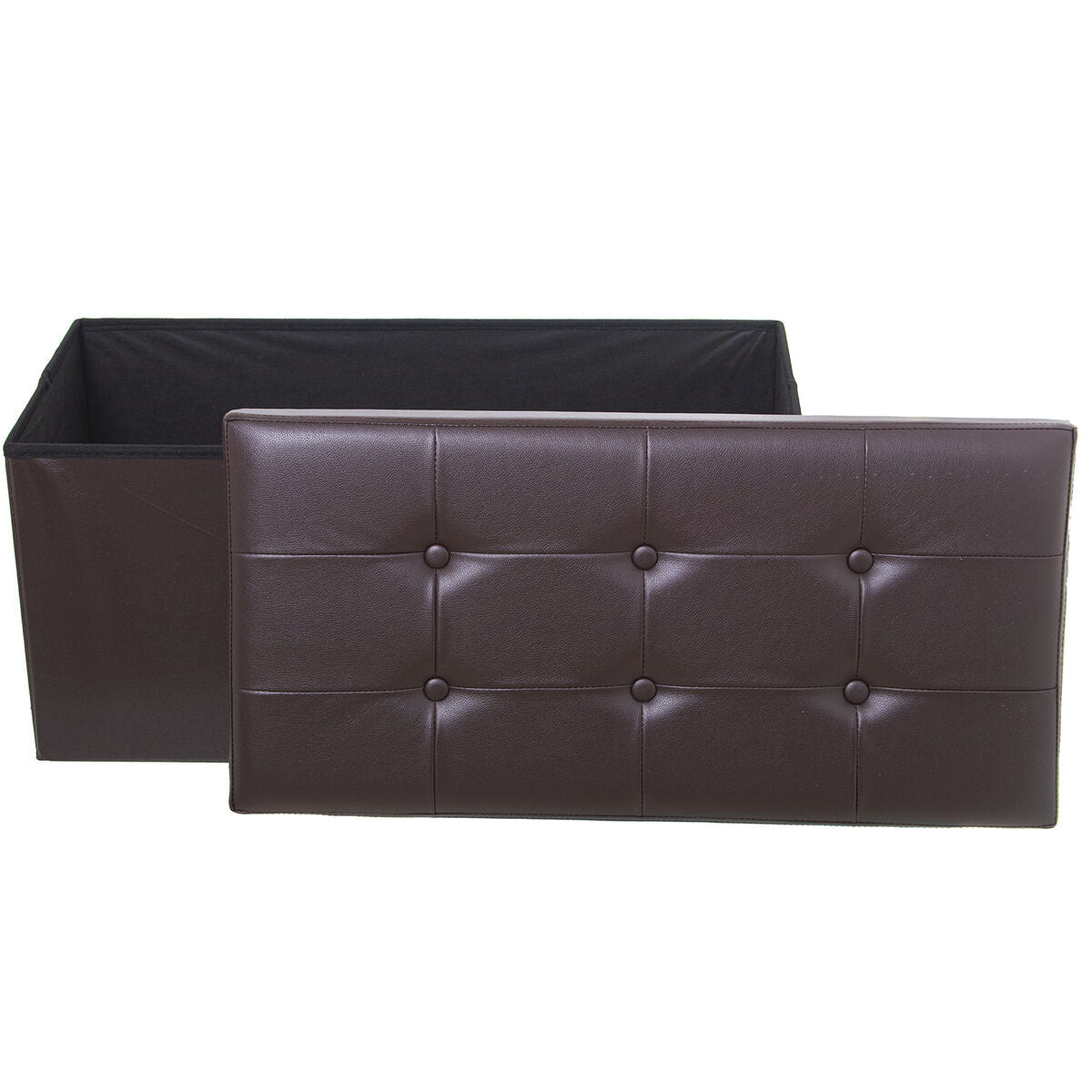 Detachable Pouffe Alexandra House Living Brown Polyskin 77 x 38 x 38 cm Alexandra House Living