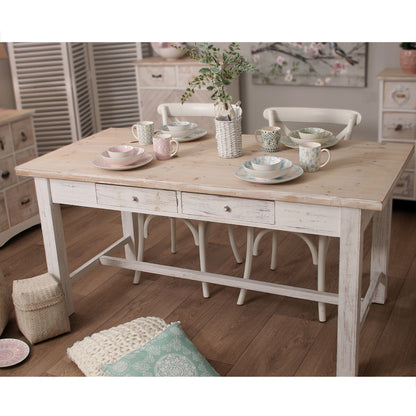 Table Alexandra House Living White 160 x 76 x 80 cm With boxes Alexandra House Living