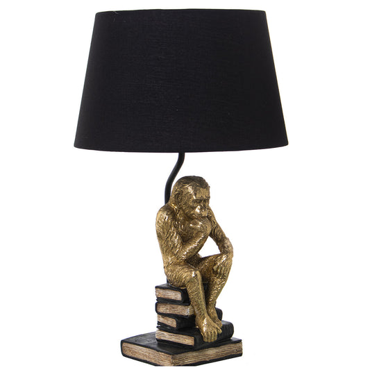 Desk lamp Alexandra House Living Black Gold Golden Plastic 40 W 31 x 51 x 31 cm Monkey Alexandra House Living