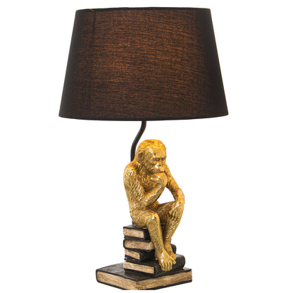 Desk lamp Alexandra House Living Black Gold Golden Plastic 40 W 31 x 51 x 31 cm Monkey Alexandra House Living