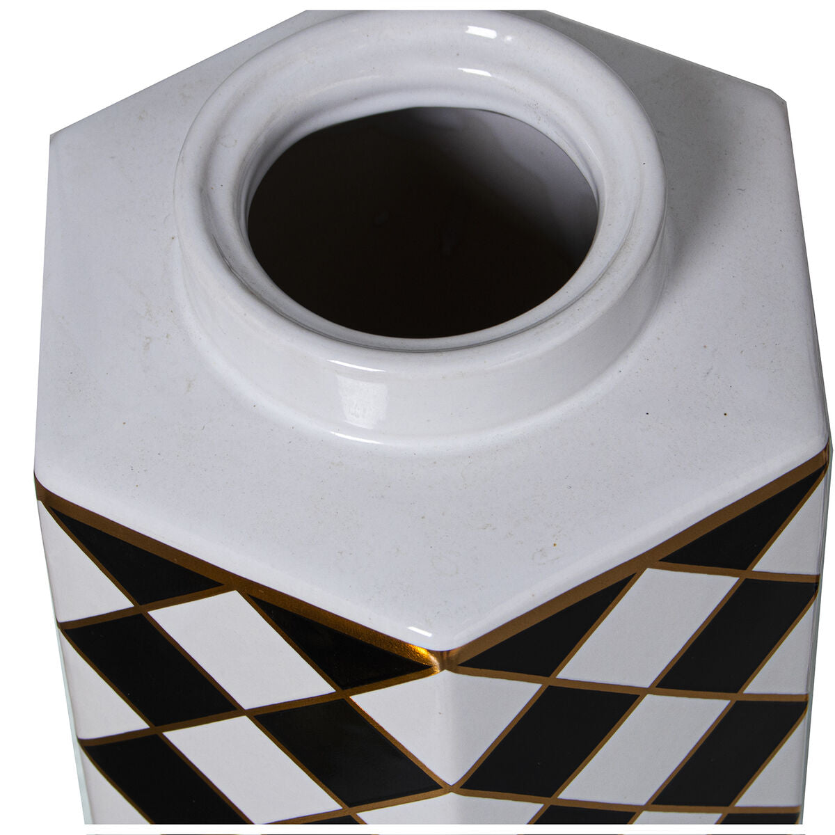 Tibor Alexandra House Living White Black Ceramic 14 x 13 x 25 cm Alexandra House Living