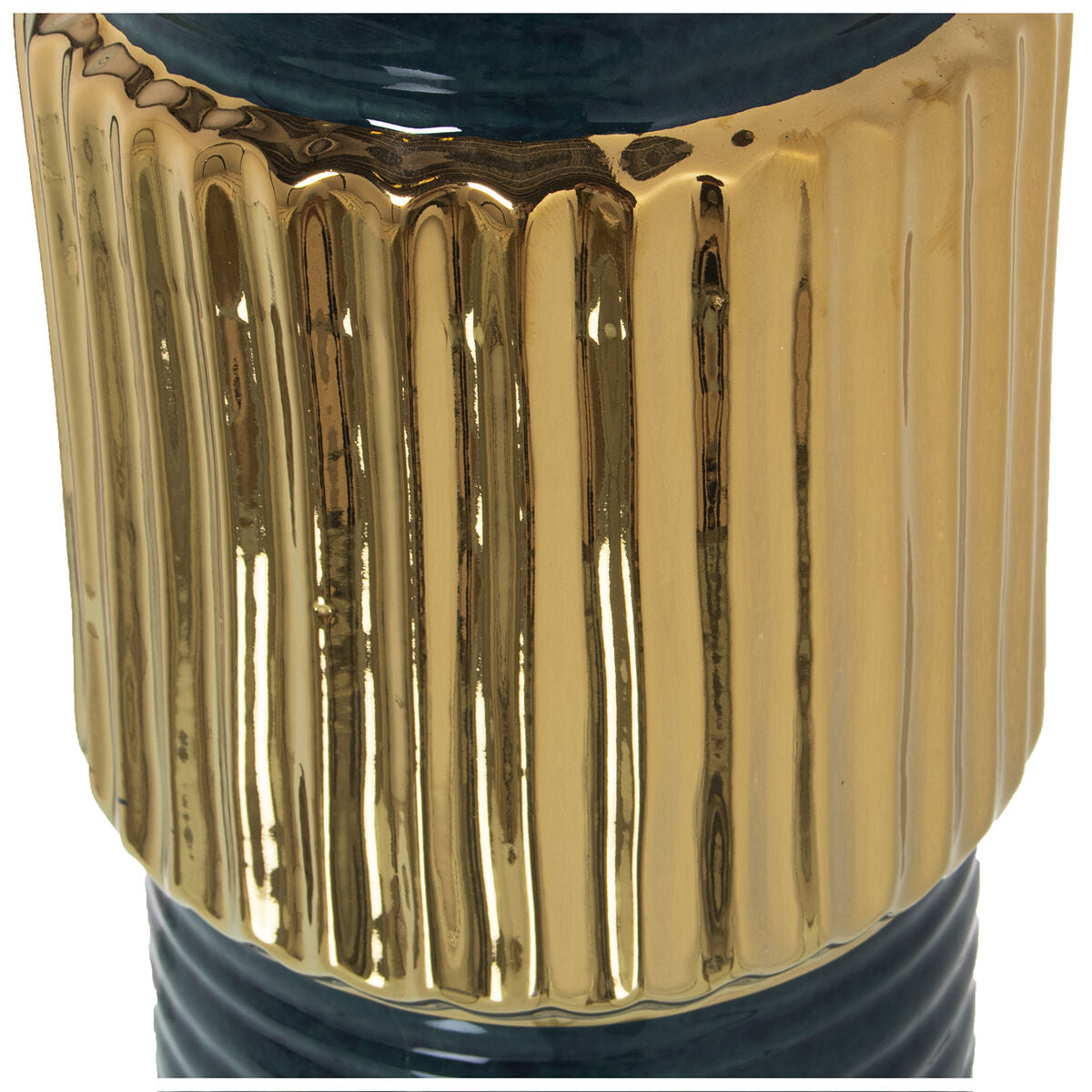 Vase Alexandra House Living Golden Dark green Ceramic 13 x 14 x 33 cm Alexandra House Living