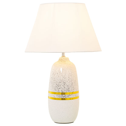 Desk lamp Alexandra House Living White Silver Ceramic 60 W 13 x 38 x 13 cm Alexandra House Living