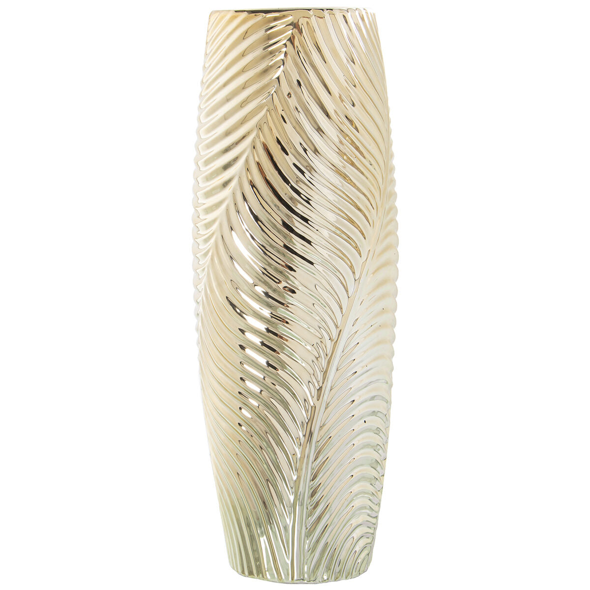 Vase Alexandra House Living Golden Ceramic 14 x 15 x 36 cm Alexandra House Living