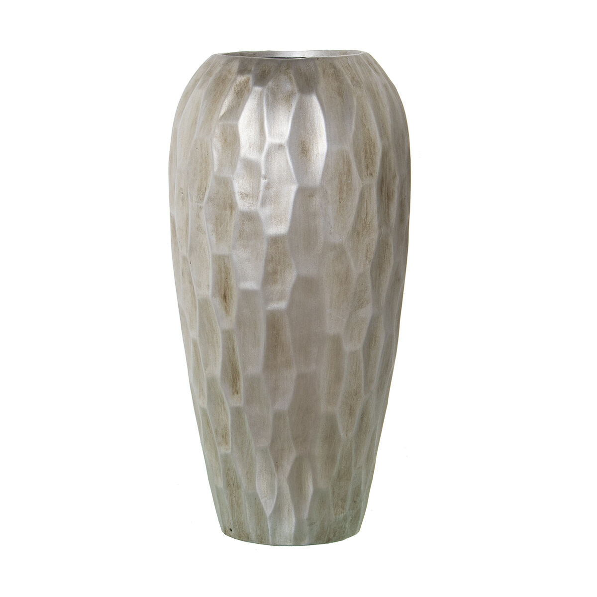 Vase Alexandra House Living Silver Ceramic 22 x 22 x 45 cm Alexandra House Living