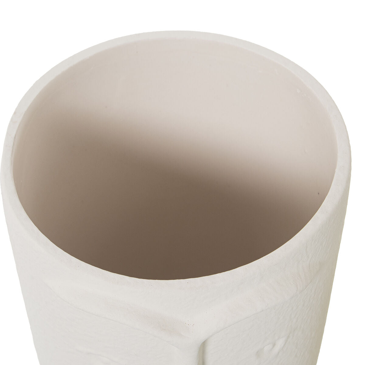 Vase Alexandra House Living Ecru Ceramic Face 16 x 16 x 27 cm Alexandra House Living