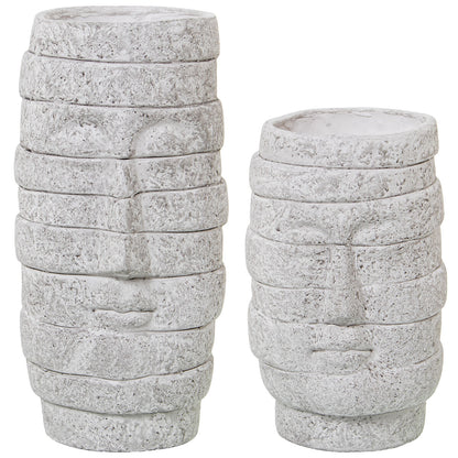 Set of 2 Vases Alexandra House Living Granite Ceramic 14 x 27 x 28 cm (2 Pieces) Alexandra House Living