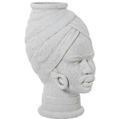 Vase Alexandra House Living White Ceramic African Woman 18 x 18 x 29 cm Alexandra House Living