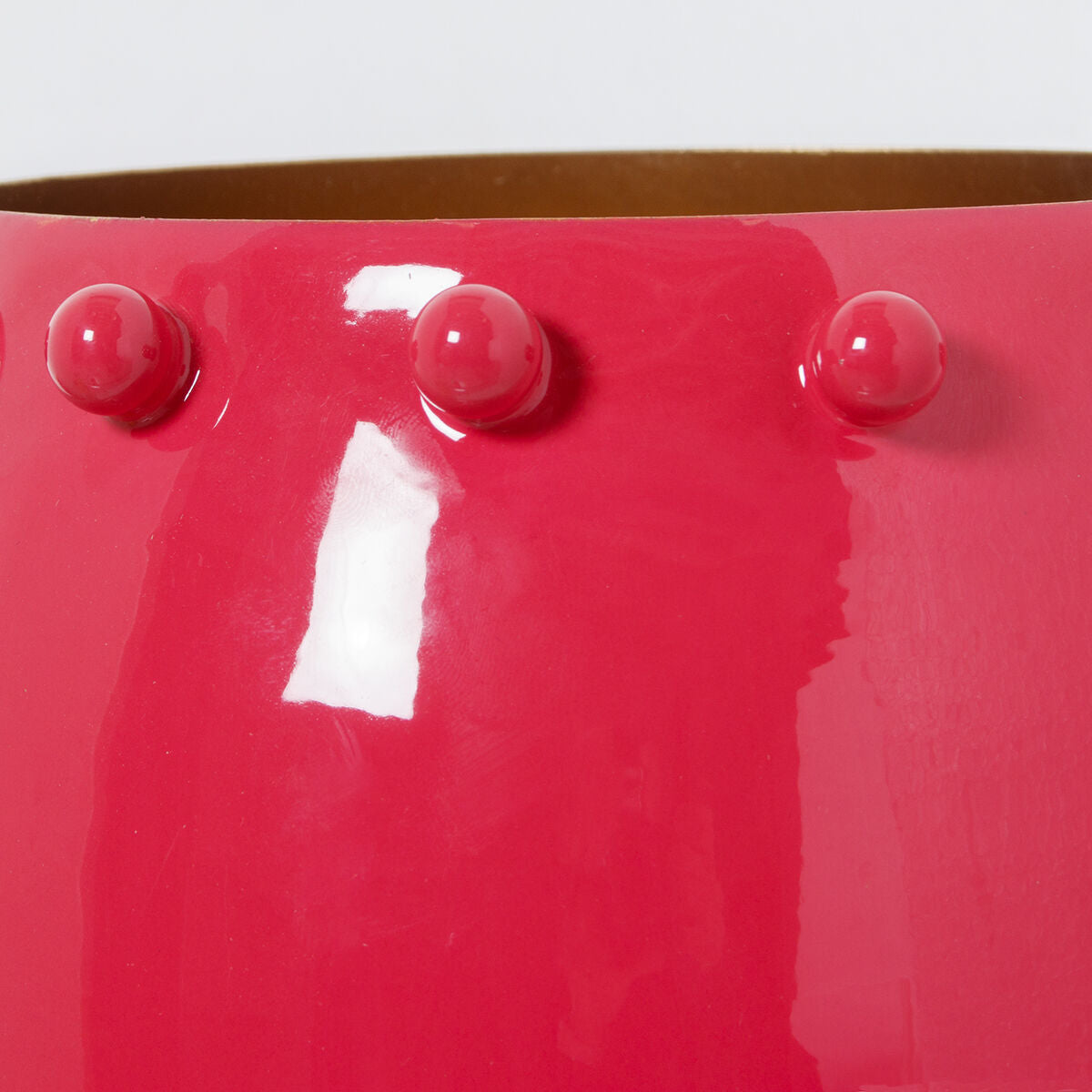 Candleholder Alexandra House Living Red Metal 20 x 22 x 20 cm Enamelled Metal Alexandra House Living