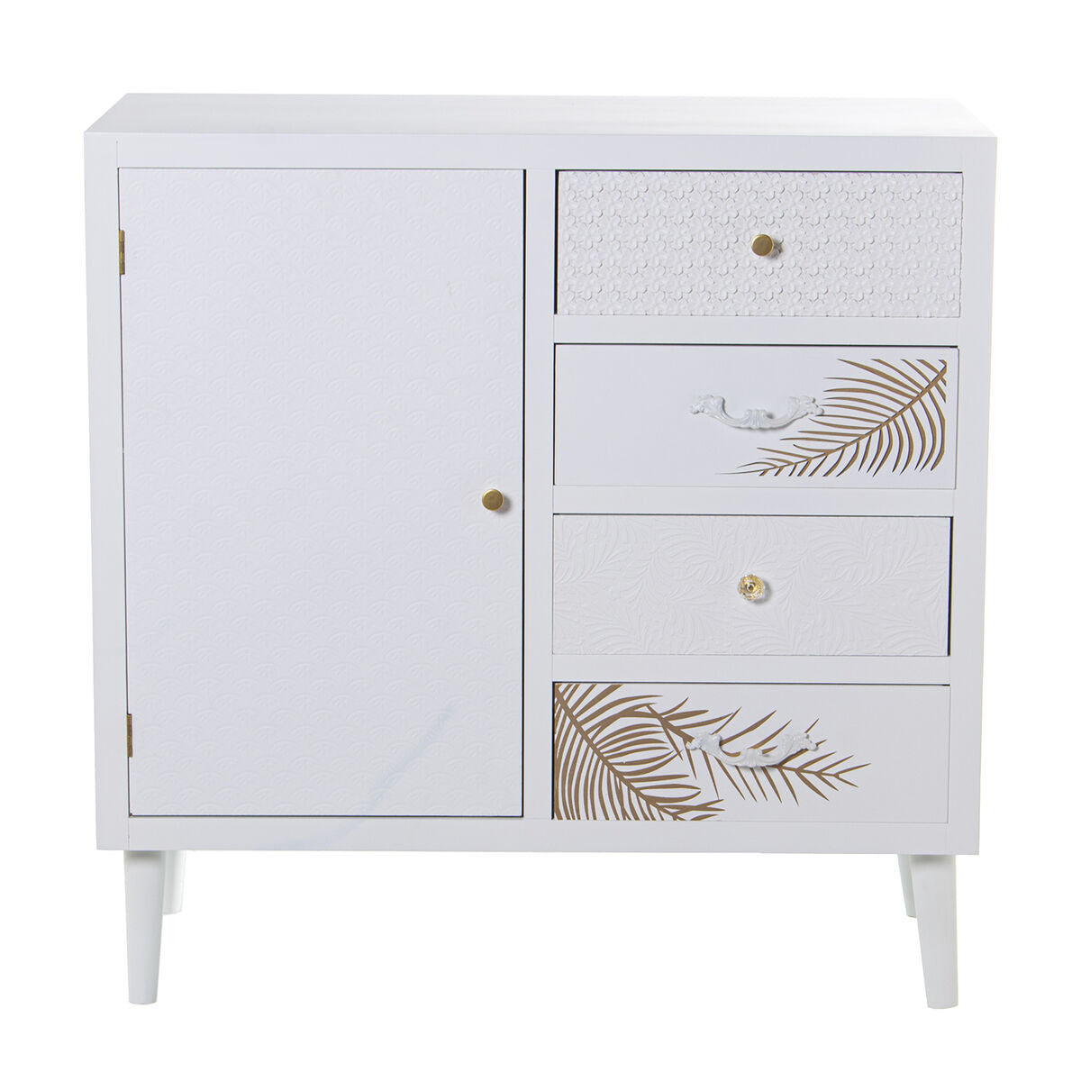 Sideboard Alexandra House Living White Golden Wood 80 x 80 x 40 cm Alexandra House Living