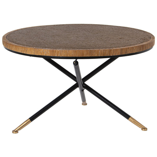 Centre Table Alexandra House Living Brown Black Rattan Natural Fibre 80 x 46 x 80 cm Alexandra House Living