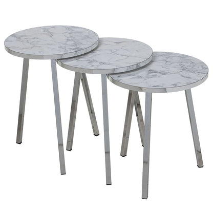 Set of 3 tables Alexandra House Living Silver Wood Alexandra House Living