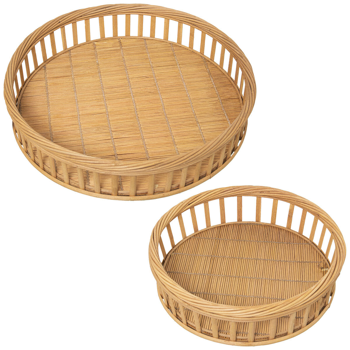 Set of trays Alexandra House Living Brown Bamboo 33 x 9 cm 43 x 9 cm 2 Pieces Alexandra House Living