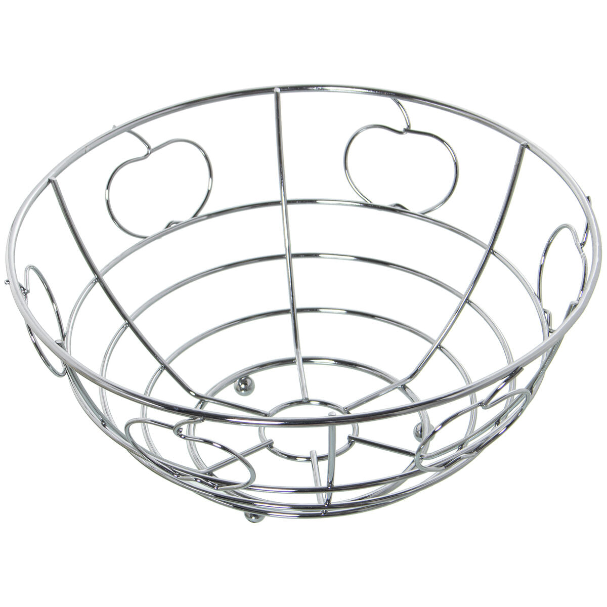 Fruit Bowl Alexandra House Living Silver Metal Chromed 24 x 12 x 24 cm