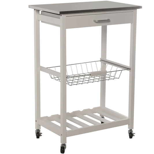 Kitchen Trolley Alexandra House Living White 57 x 83 x 37 cm