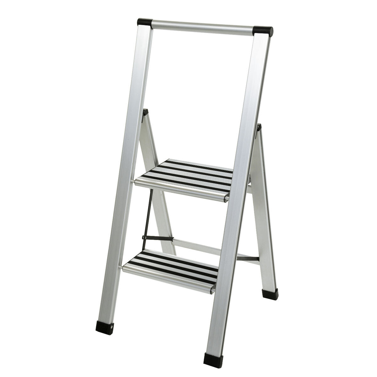 2-step folding ladder Alexandra House Living Grey Aluminium 44 x 94 x 51 cm Alexandra House Living