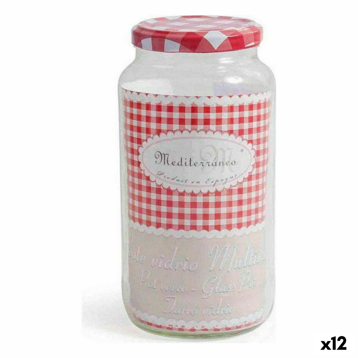 Jar Mediterraneo Multi-use 935 ml Glass (12 Units) Mediterraneo