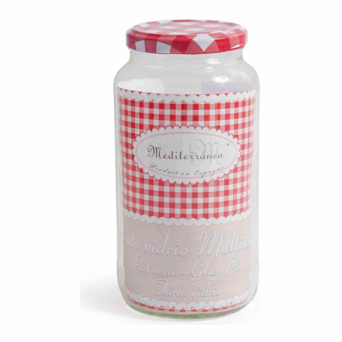 Glass Jar Mediterraneo Multi-use 1 L (ø 9,3 x 17,8 cm) Mediterraneo