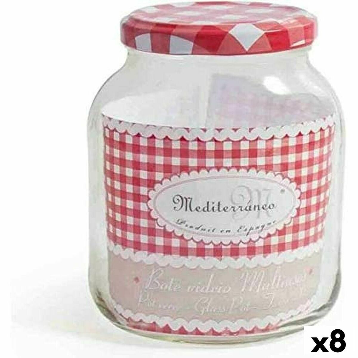 Jar Mediterraneo Bov Multi-use Glass 720 ml (8 Units) Mediterraneo