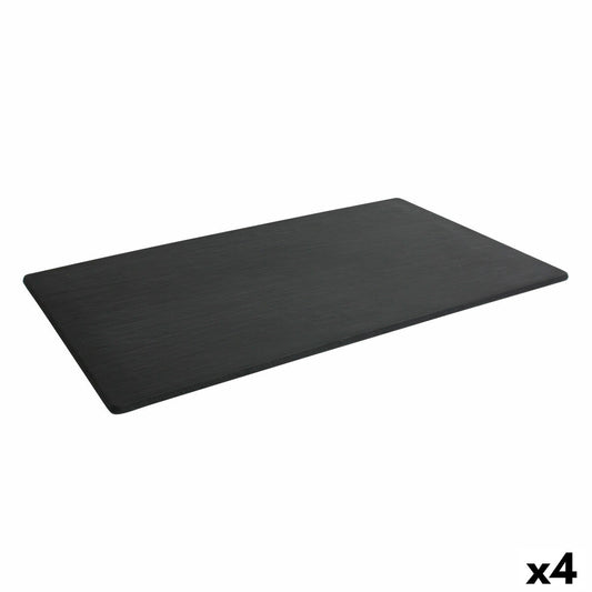 Tray Inde Africa Black Melamin 50 x 30 x 0,7 cm (4 Units) Inde