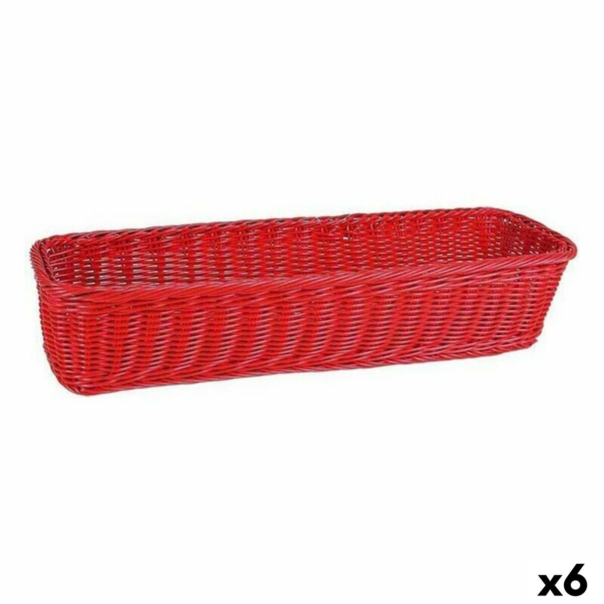 Tray Viejo Valle polypropylene Red 53 x 16,2 x 10 cm (6 Units) Viejo Valle