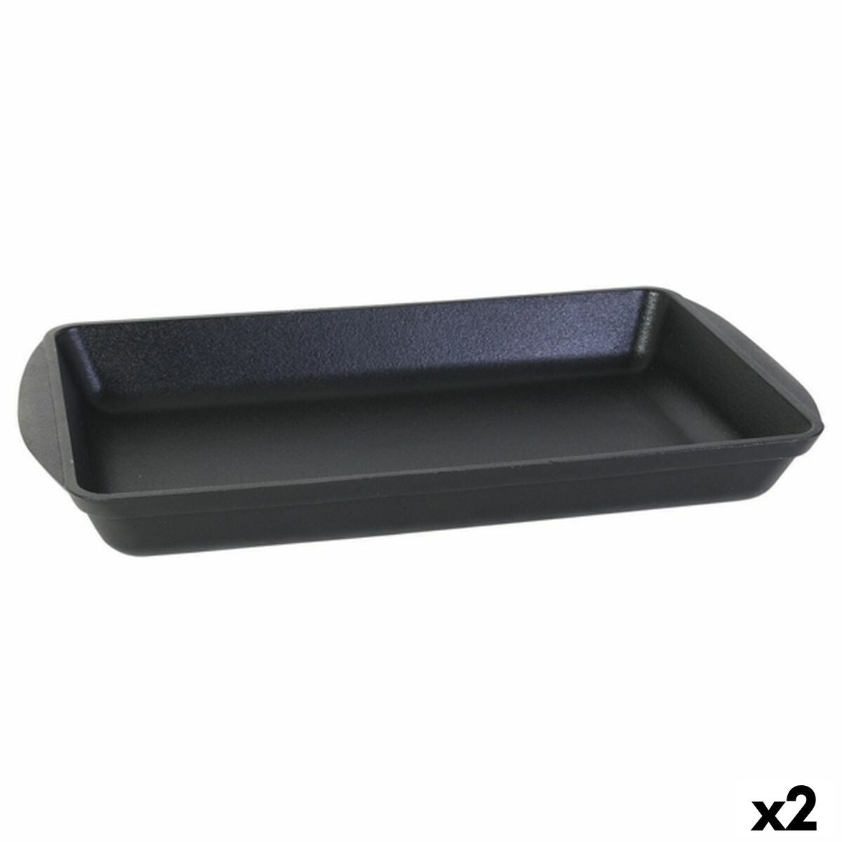 Serving Platter Inde Cast Iron 58 x 32,5 x 6,5 cm (2 Units) Inde