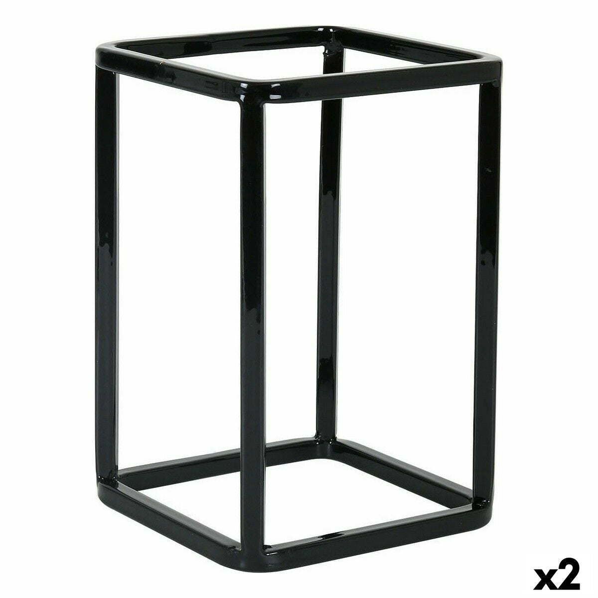 Holder Inde Multi-purpose basket Metal 12 x 12 x 18 cm (2 Units) Inde