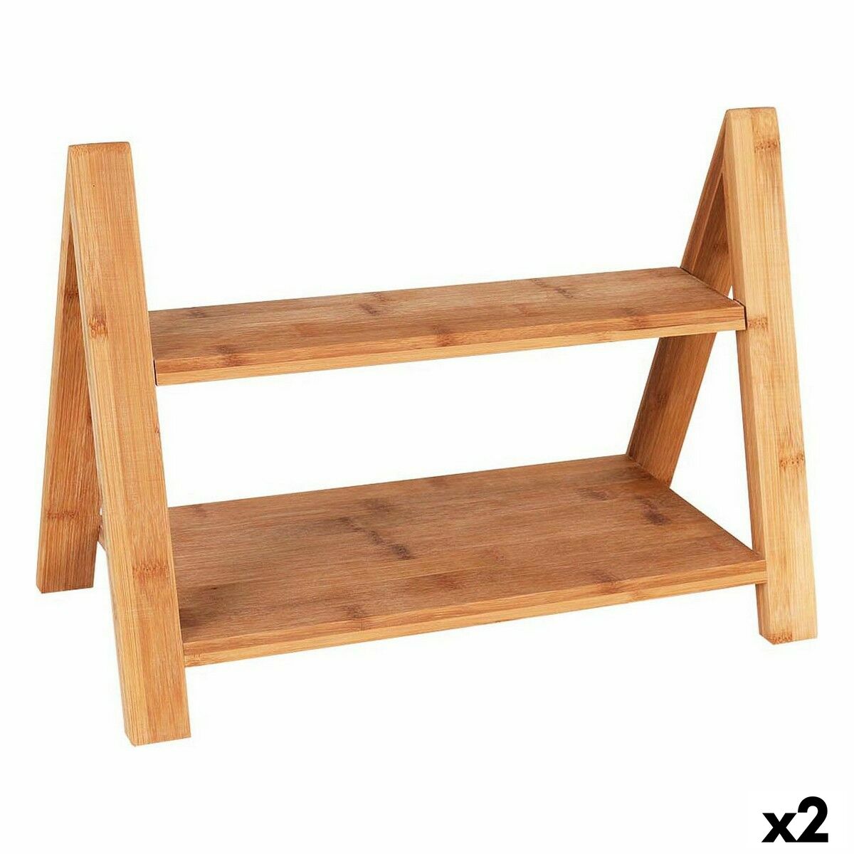 Serving board Viejo Valle Double height Bamboo 39,7 x 20,3 x 18 cm (2 Units) Viejo Valle