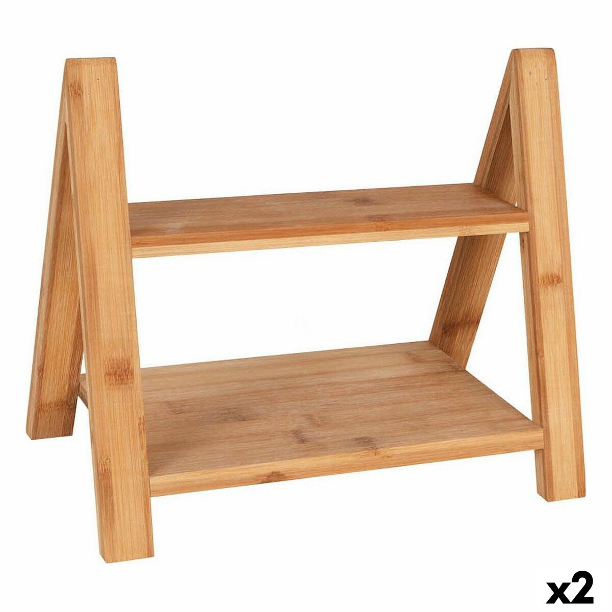 Serving board Viejo Valle Double height Bamboo 33 x 19,5 x 18 cm (2 Units) Viejo Valle