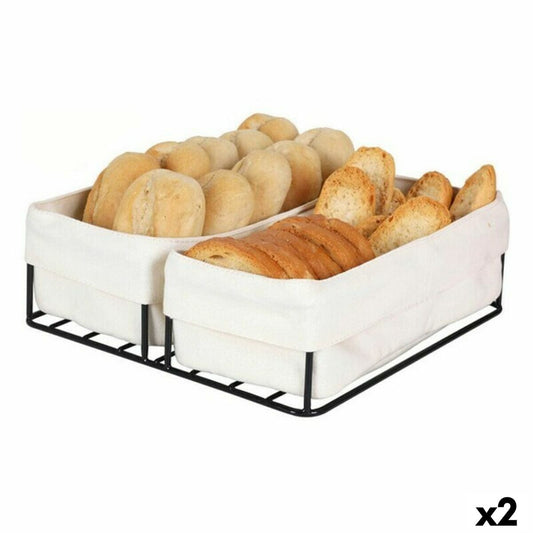 Breadbasket Viejo Valle 2 Baskets 100% cotton 24 x 23 x 7 cm (2 Units) Viejo Valle