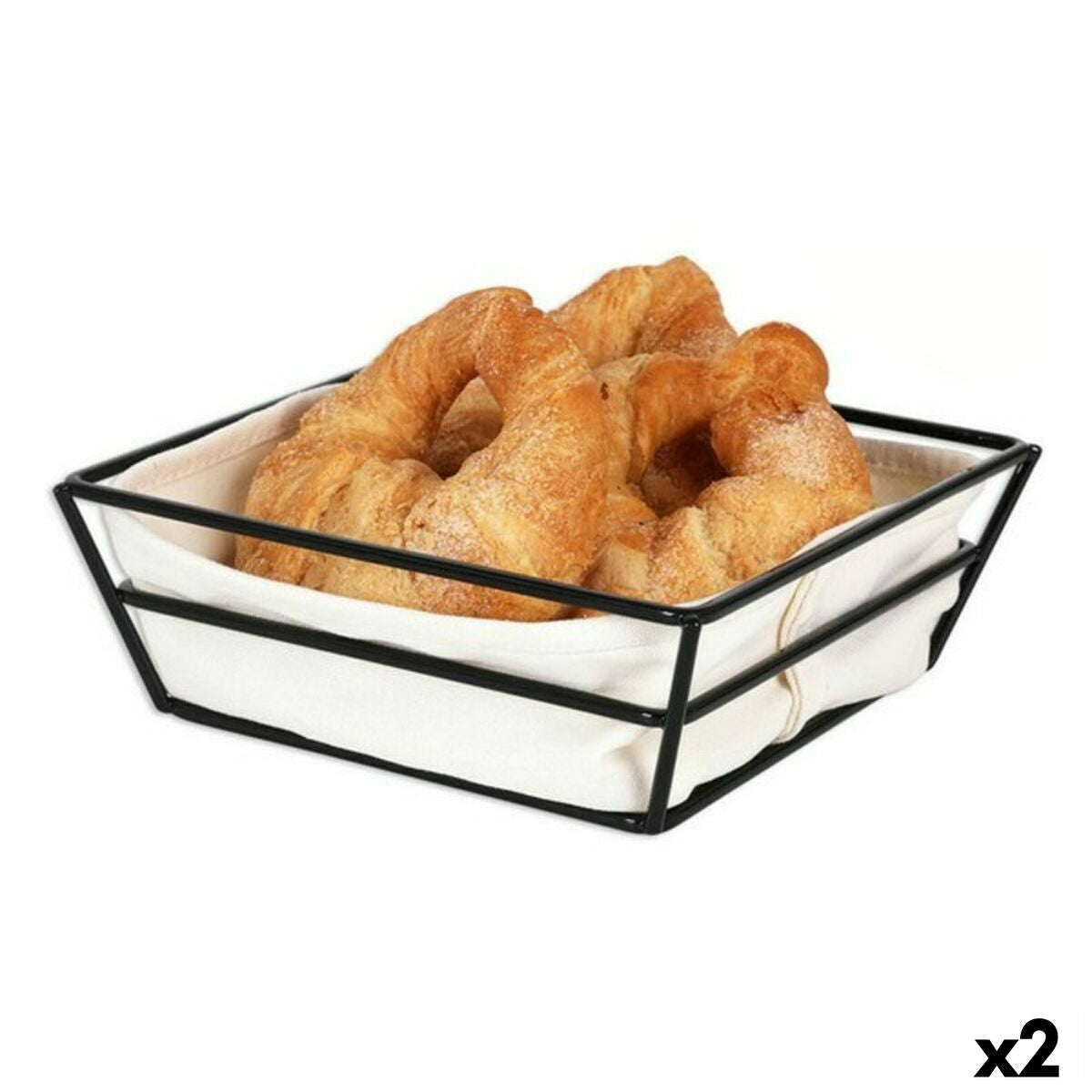 Breadbasket Viejo Valle Basket 100% cotton 20 x 20 x 7 cm (2 Units) Viejo Valle