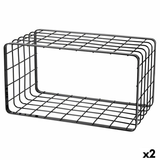 Holder Inde Grille Black 34 x 19 x 18 cm (2 Units) Inde