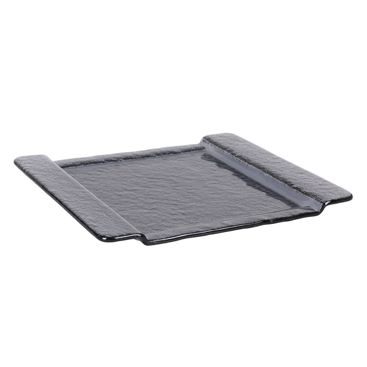 Tray Inde Black Glass 32,5 x 26,5 cm Inde