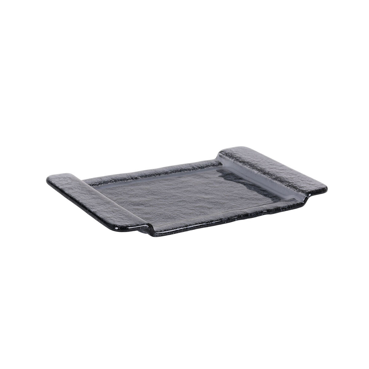 Tray Inde Black Glass 26,5 x 16 cm Inde