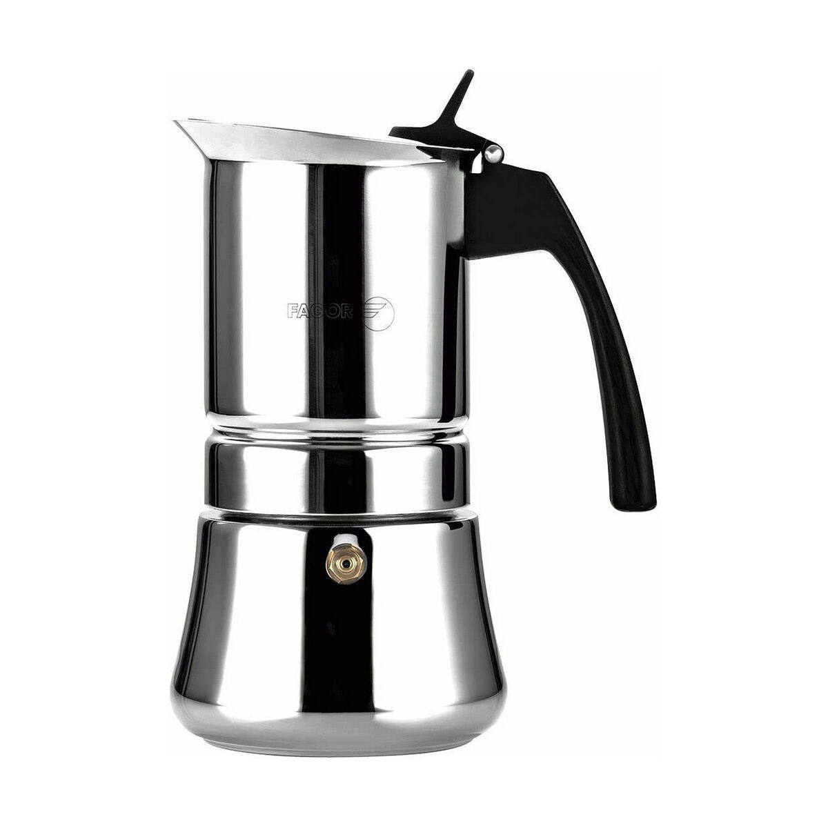 Italian Coffee Pot Fagor Etnica Stainless steel 18/10 4 Cups Fagor