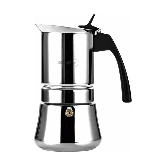 Italian Coffee Pot Fagor Etnica Stainless steel 18/10 4 Cups Fagor