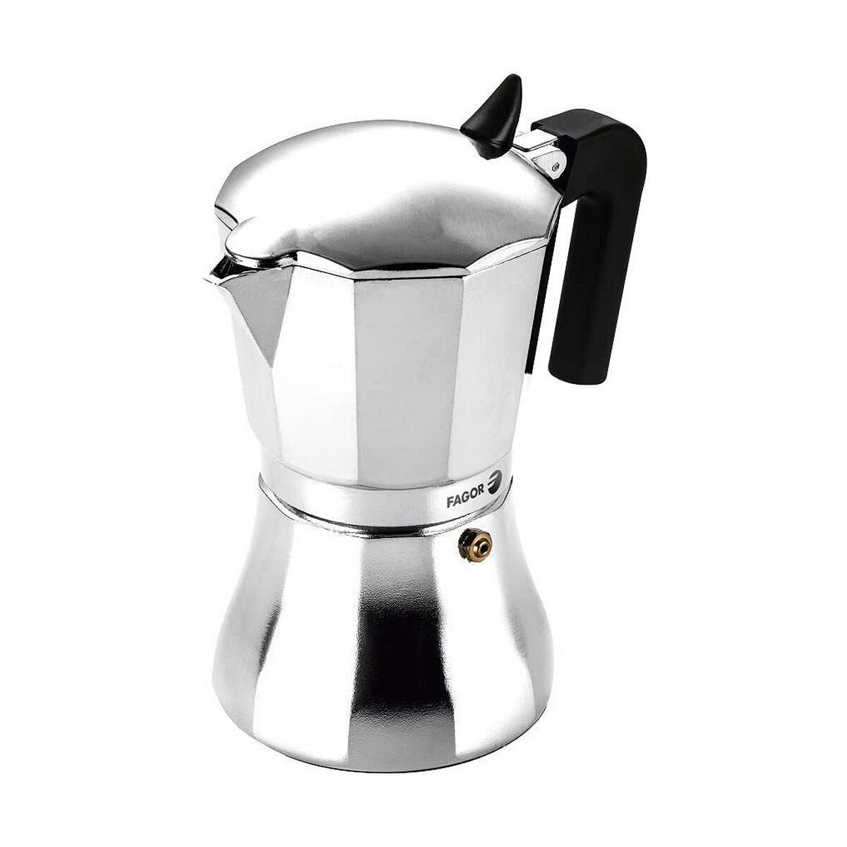 Italian Coffee Pot Fagor Cupy Aluminium 6 Cups Fagor