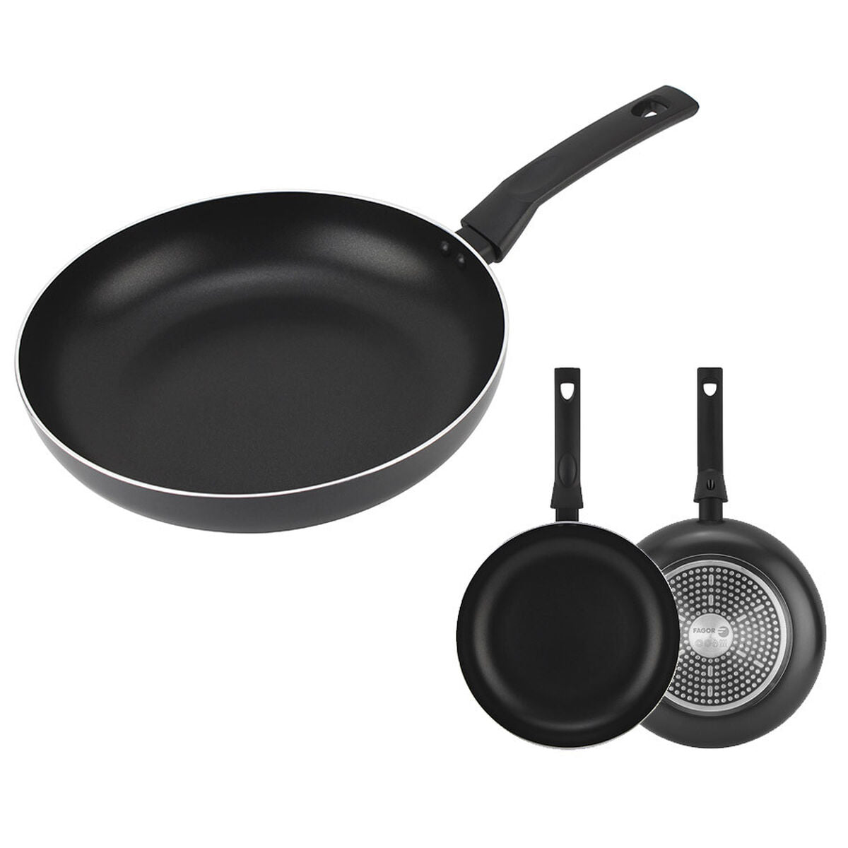 Set of Frying Pans Fagor IRIS Black Fagor