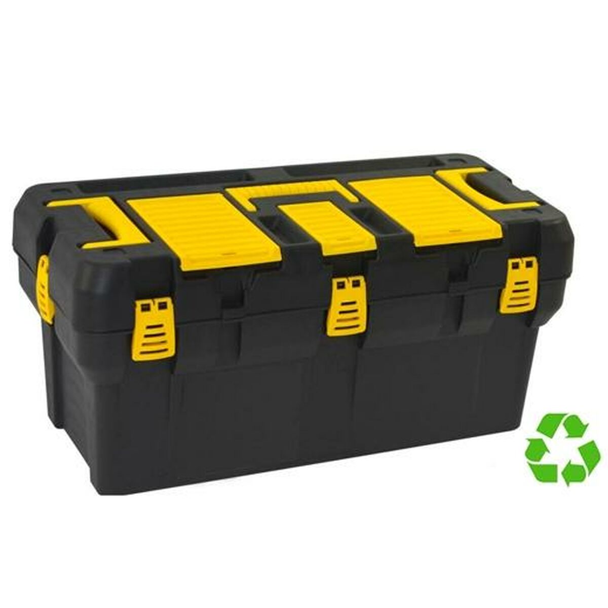 Toolbox with Compartments Archivo 2000 31,5 x 65,5 x 31 cm Black Yellow Archivo 2000