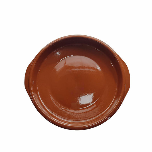 Saucepan Fackelmann Brown Baked clay 33,5 x 31 x 6 cm With handles Fackelmann