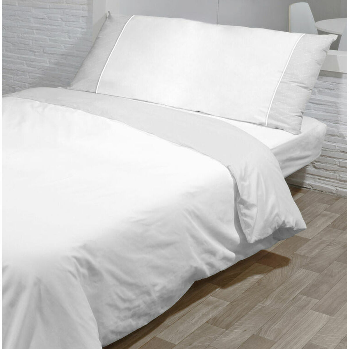 Duvet cover set Hosteline MONACO NORDICO White Super king 260 x 240 cm 4 Pieces Hosteline