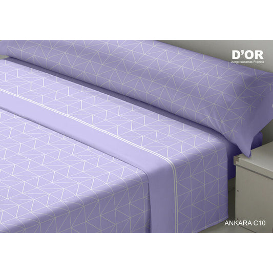 Bedding set D'Or ANKARA Light mauve Single Franela D'Or