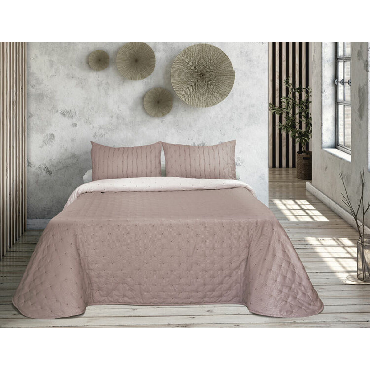 Bedspread (quilt) Pierre Cardin TRIANA Pink Super king (3 Pieces) Pierre Cardin