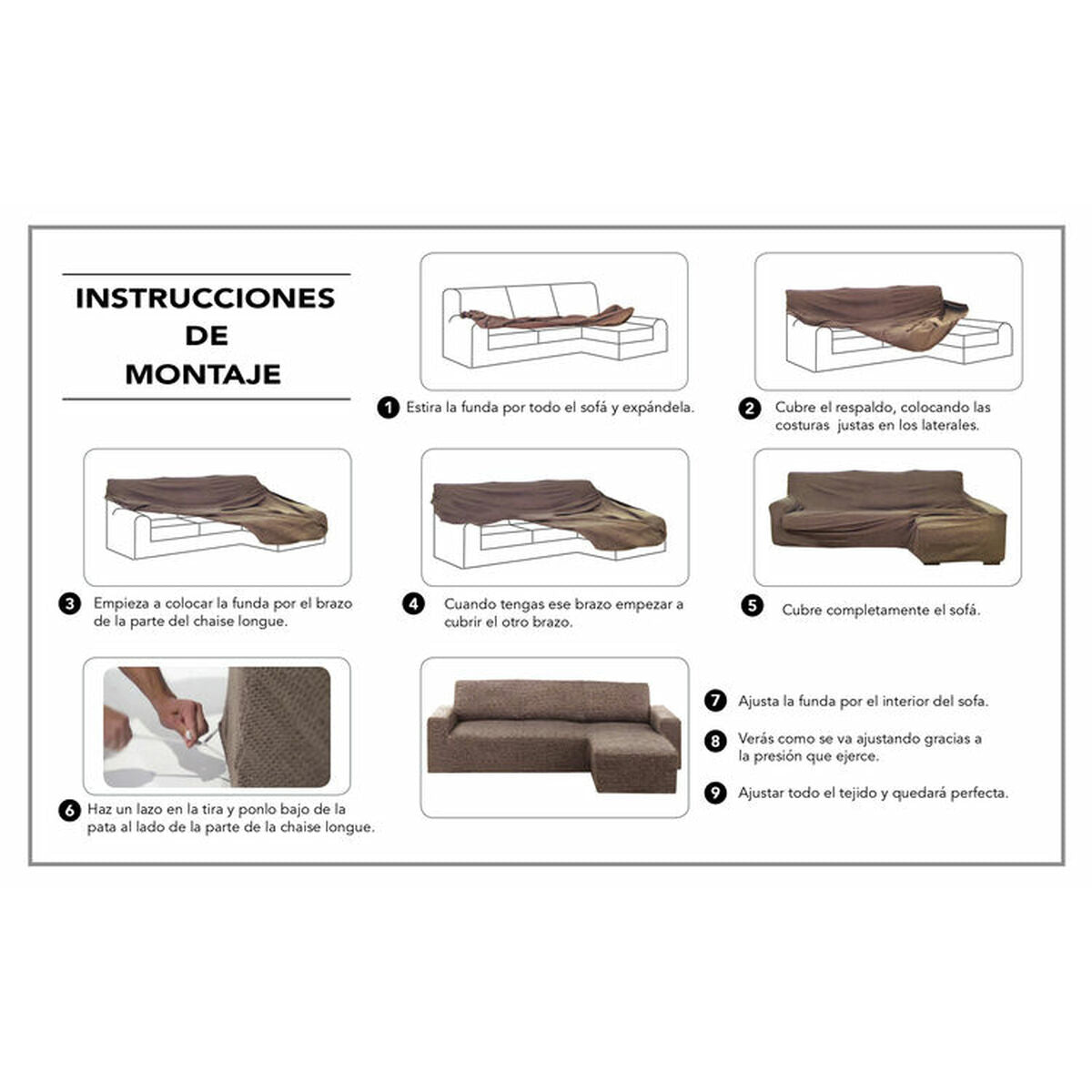 Sofa Cover Hosteline OLIMPO Brown Hosteline