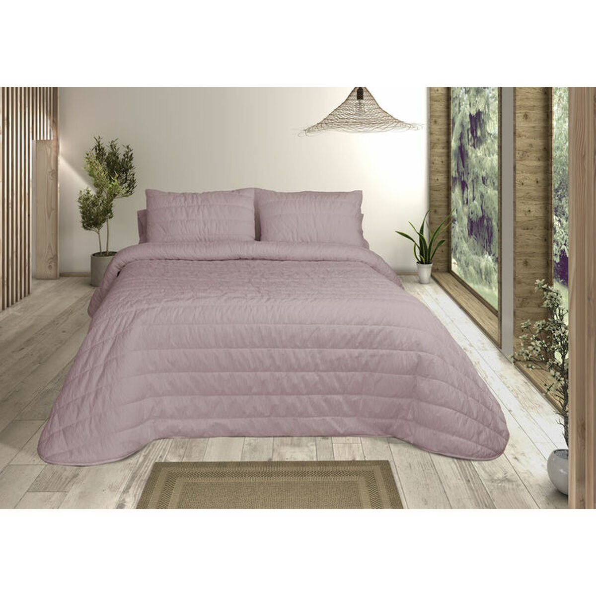 Bedspread (quilt) Pierre Cardin OLIMPIA Pink Double (3 Pieces) Pierre Cardin