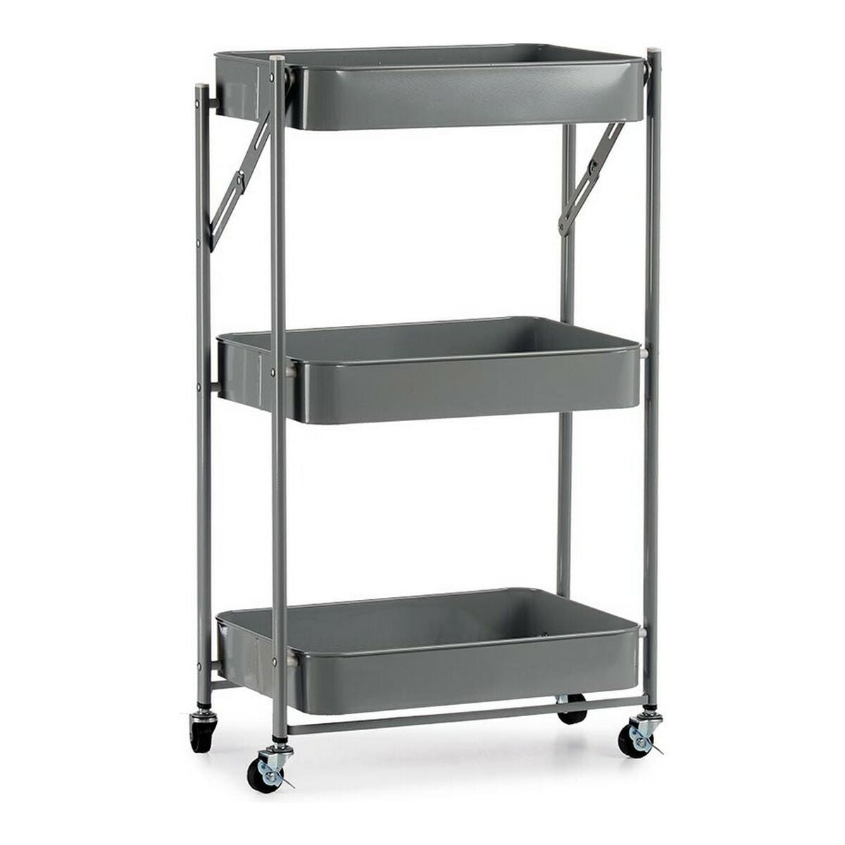 Vegetable trolley Grey Steel Plastic (29,5 x 78,5 x 45,5 cm) Kinvara