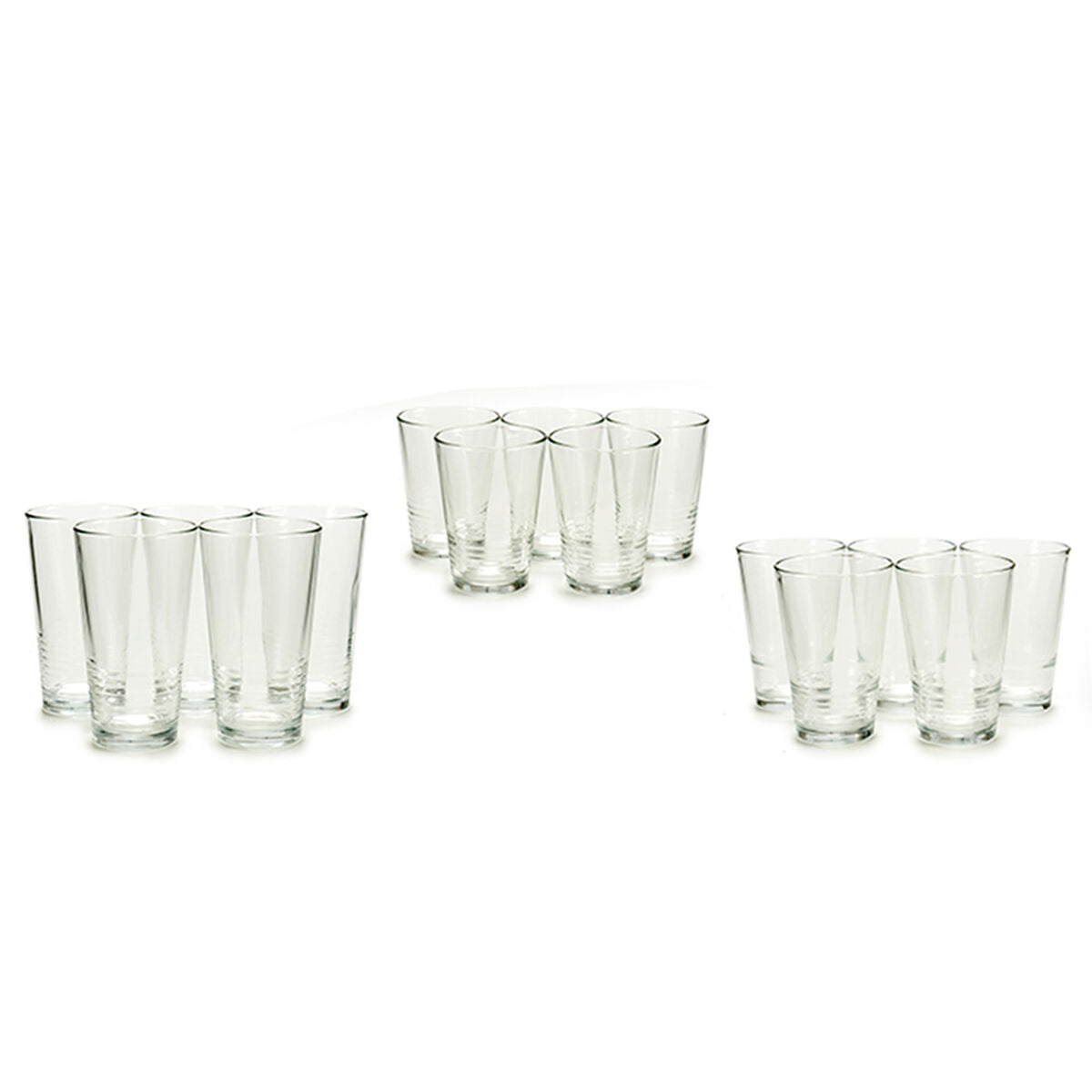 Set of glasses S18091/BHA Transparent Glass 6 x (51 cl) / 6 x (34 cl) / 6 x (23 cl) Vivalto