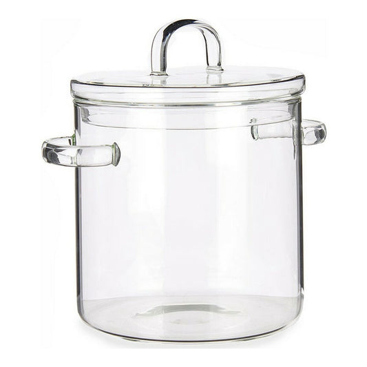 Casserole with Lid Borosilicate Glass Transparent (15,3 x 19,5 x 21 cm) Vivalto